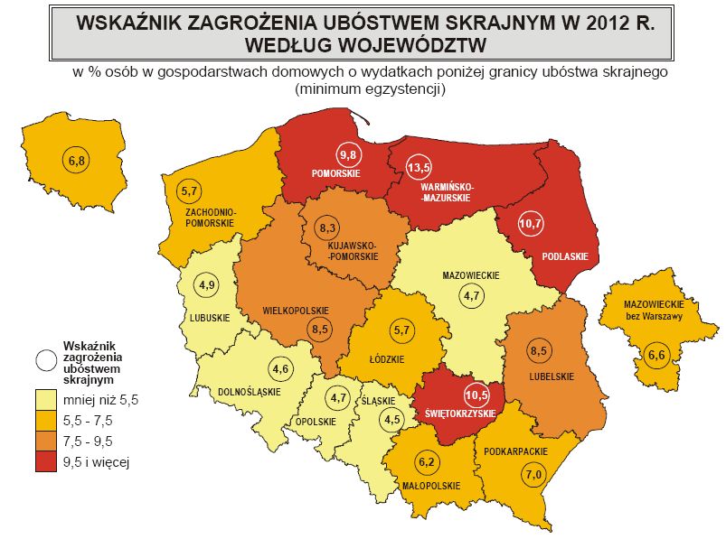 Skrajna bieda w polskich regionach zobacz gdzie żyje najwięcej