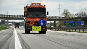 Autostrada A4 pod Opolem. Oznakowanie poziome