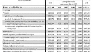 Przeciętne miesięczne wynagrodzenia nominalne brutto według sektorów