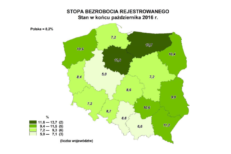 Województwo O Największej Stopie Bezrobocia